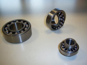 Self-aligning ball bearings.